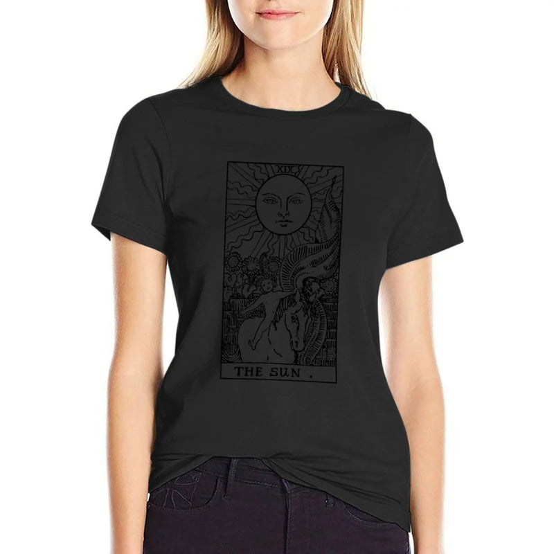 Camiseta The Sun Roupas estéticas roupas fofas blusas de verão mulher 2024