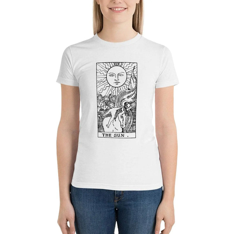 Camiseta The Sun Roupas estéticas roupas fofas blusas de verão mulher 2024