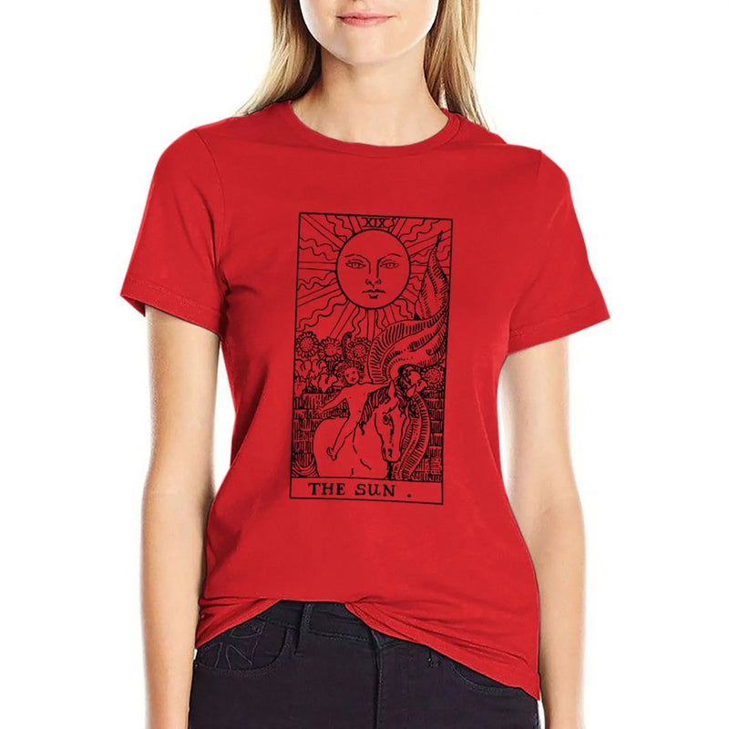 Camiseta The Sun Roupas estéticas roupas fofas blusas de verão mulher 2024