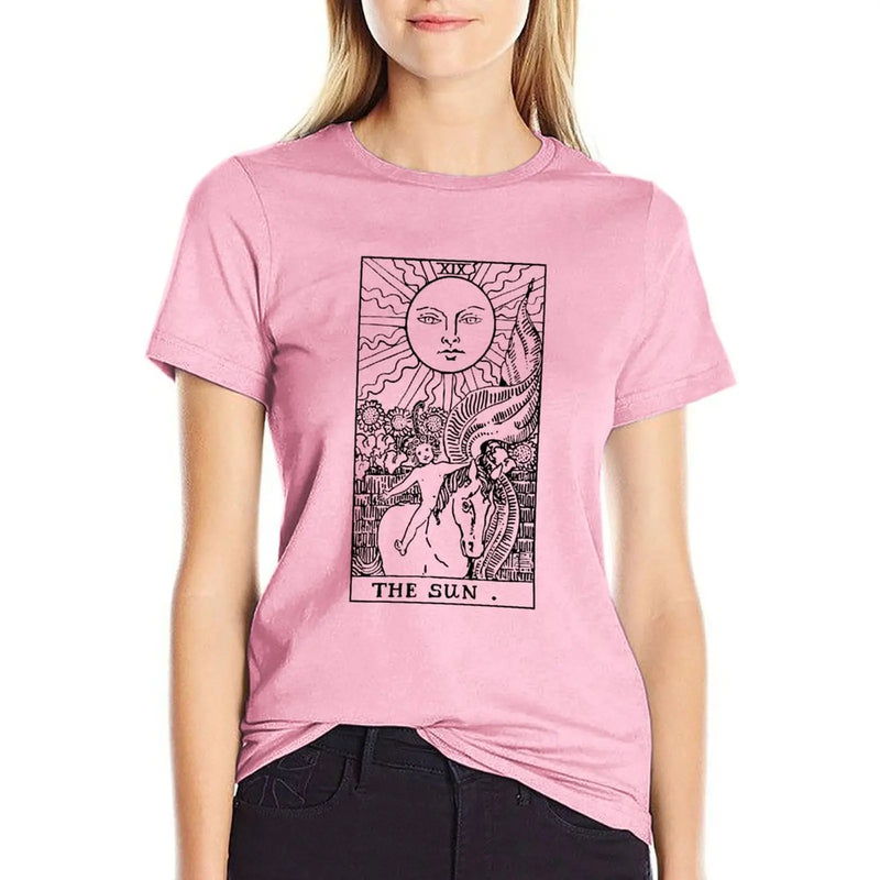 Camiseta The Sun Roupas estéticas roupas fofas blusas de verão mulher 2024