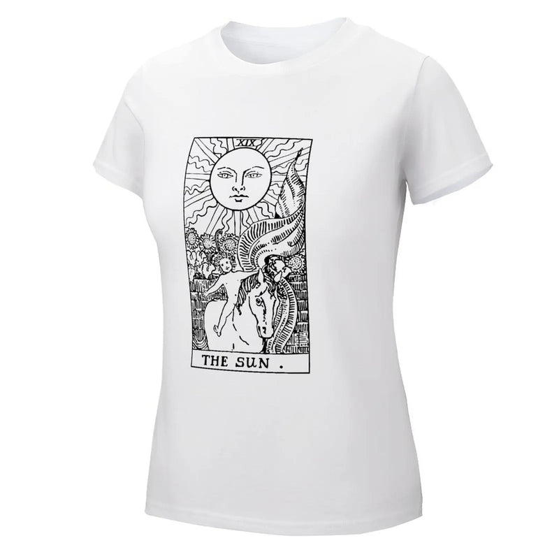 Camiseta The Sun Roupas estéticas roupas fofas blusas de verão mulher 2024